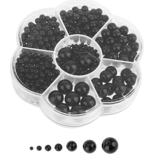 G2AD 612 Pcs 3-12mm Black Plastic Crafts Safety Eyes for teddy bear Soft Dolls Toy Animal Doll Felting Amigurumi DIY Accessories