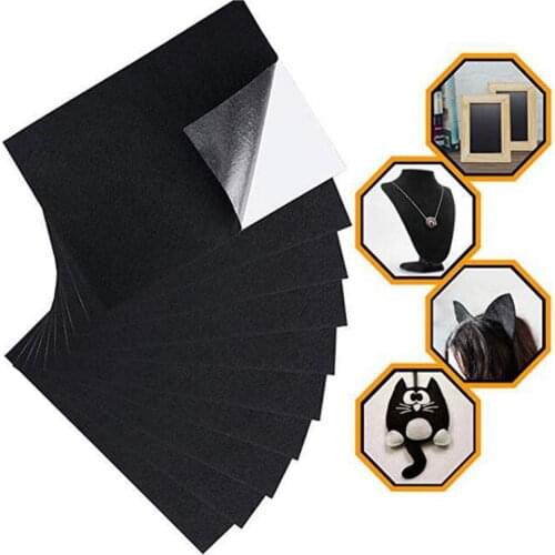 Black Felt Fabric Adhesive Sheets (10 Count) Multipurpose Velvet Sheet with Sticky Glue Back for Art & Crafts N23 20 Dropship