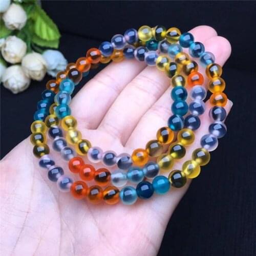 Crystals Color sugar heart agate multi-circle bracelet chalcedony crystal bracelet for women