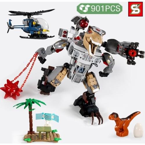 SY BLOCK Creation Diy Animal Building Blocks Jurassic Park Dinosaur World Static Bricks Childrens Educational Toys Boys Gifts