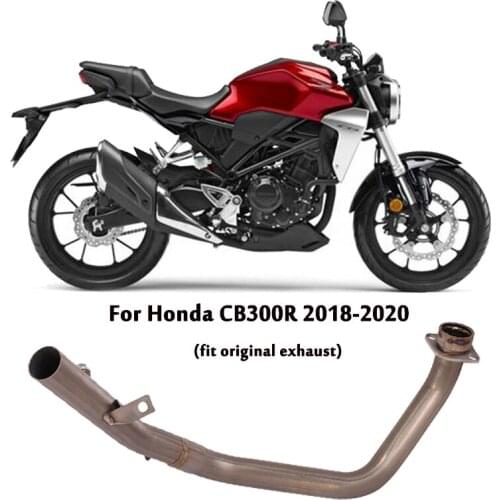 For Honda CB300R 2018-2020 Motorcycle Titanium Alloy Front Link Pipe Exhaust Connecting Section Tube Modified Slip On Original