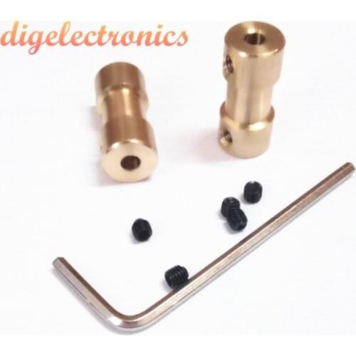 Double-head 2/3/3.17/4/5/6 mm Brass Flexible Motor Shaft Coupling Coupler Motor Transmission Connector Drive Shaft
