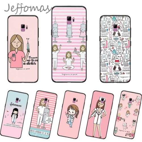 Cute Medicine Nurse Doctor Dentist Phone Case For Samsung Galaxy S5 S6 S7 S8 S9 S10 S10e S20 edge plus lite
