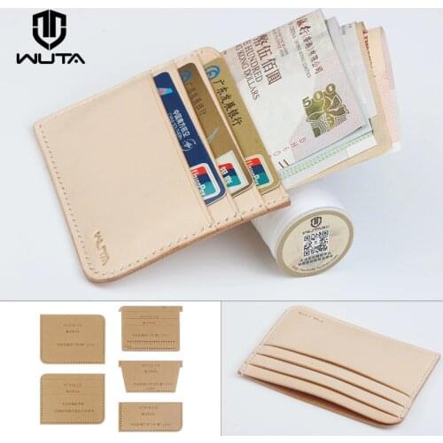 WUTA 818 Mini Card Case Acrylic Template Horizontal Simple Wallet Acrylic Leather Pattern Set Leather Craft DIY Tools Model