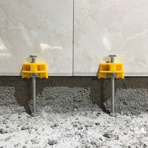 10 Pieces Reusable Tile Leveling System Locator Wall Tiles Regulator Height Adjustment Positioner with Wrench Construction Tools