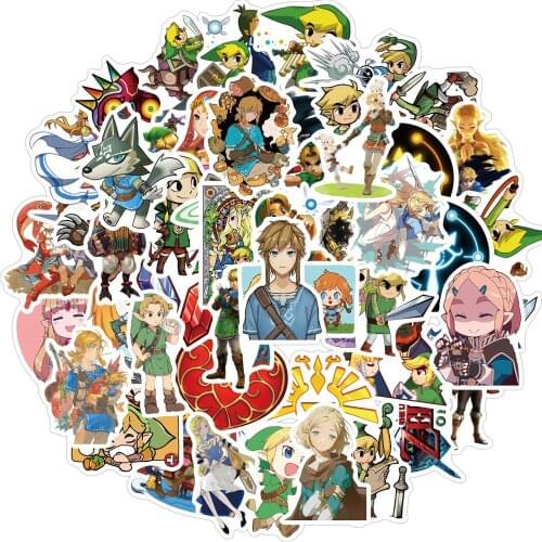 10/50Pcs/Lot Game The Legend of Zelda Stickers Waterproof Suitcase Skateboard Notebook PVC Sticker Refrigerator Naklejki