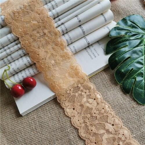 6-7cm new high quality white elastic lace ribbon, used for sewing handicraft decorative lace hand ornaments