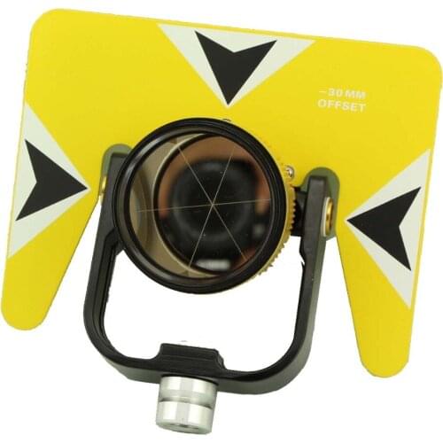 Yellow color single prism with Bag for total station 5/8x11 thread