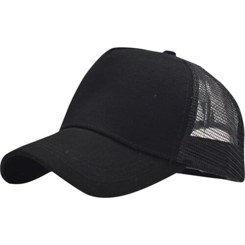 Unisex Solid Mesh Cap Summer Breathable Outdoor Fishing Casquette Comfy Adjustable Cotton Visors Hats Snapback Streetwear Gorras