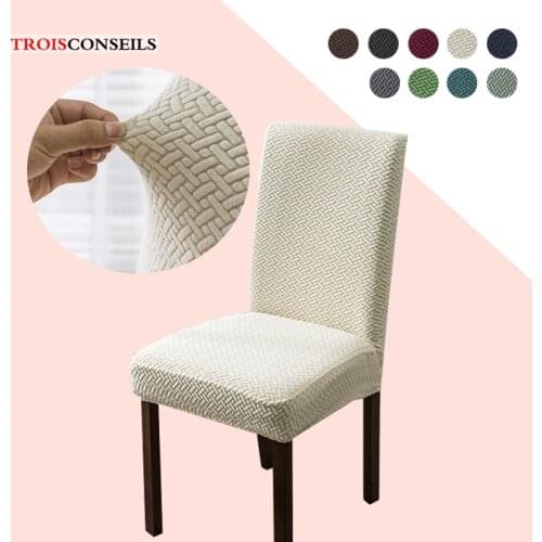 Solid Plaid Chair Covers Dining Chair Cover Spandex Elastic Chair Slipcover Case Stretch Chair Cover for Wedding Hotel Banquet
