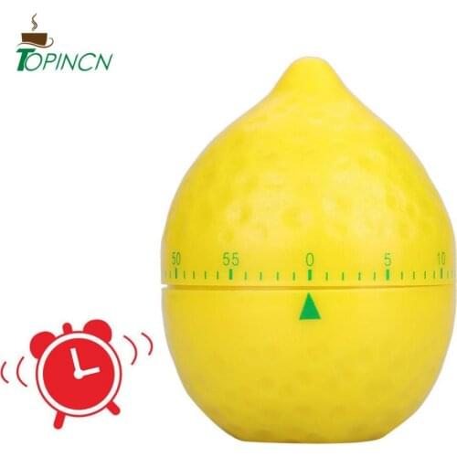 Creative Cute Kitchen Mechanical Timer Manual Lemon Shape Counters Egg Timer for Home Cooking Timing Tool Kitchen Gadget