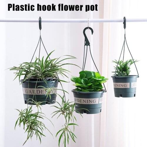 Plastic Hanging Planter Watering Basket Hanging Flower Plant Pot Container Box for House Plants Home Garden Decoration