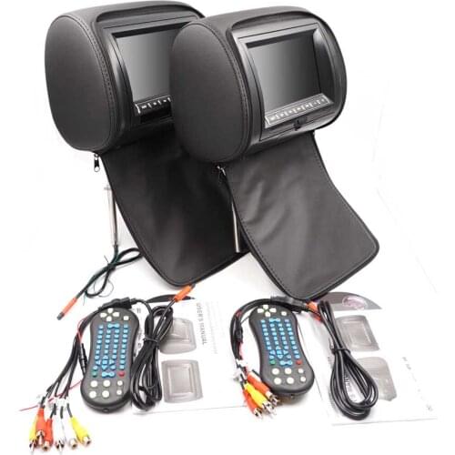 Supports DVD/CD dual screen 7'' headrest car dvd player with AV