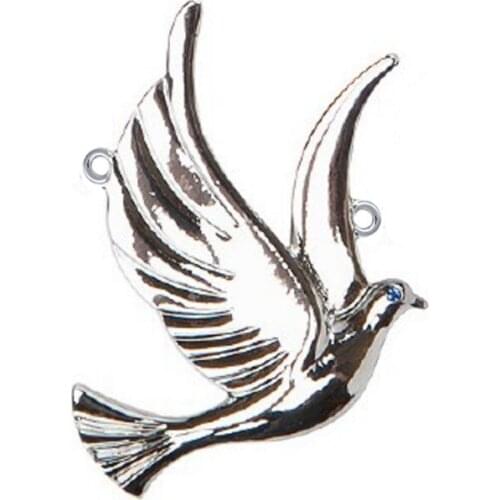Metal Alloy Antique Silver Plated Peace Dove Charm Zeta Phi Beta Sorority Pendant Accessory For Bracelet Necklaces Making