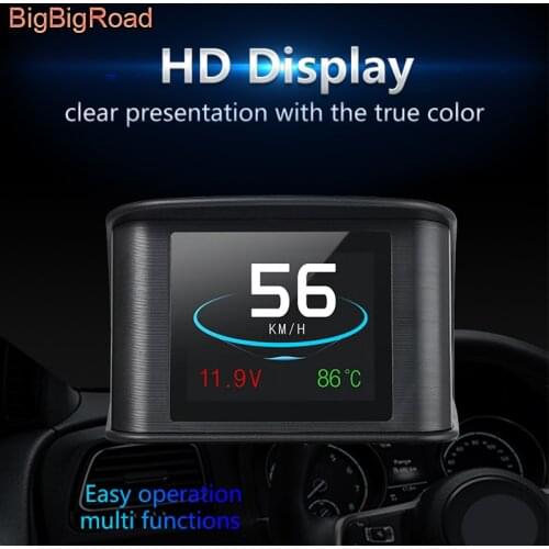 BigBigRoad Car Hud OBD II 2 Computer Windscreen Projector Head Up Display For Jeep Grand Cherokee Compass Wrangler JK Renegade