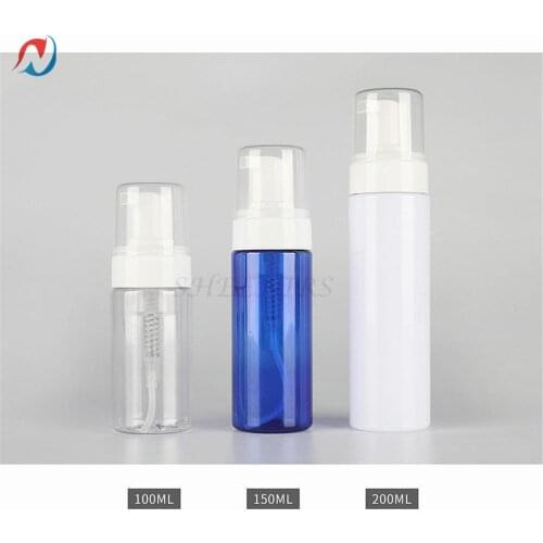 Free Shipping 4pcs 100ml 150ml 200ml Clear Plastic Foamer Bottle Pump Mini Travel Size Soap Dispenser