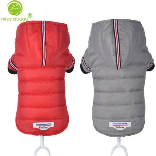 Warm Dog Clothes Winter Padded Dog Down Coat Jacket Small Dog Clothing Puppy Costume Poodle Apparel Pet Coat Hooded Outfit