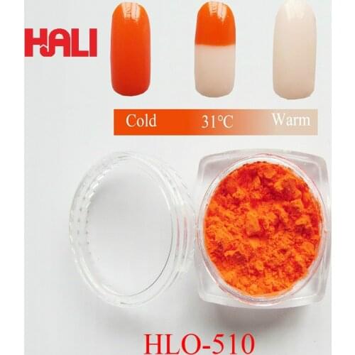 Thermochromic pigment,item:HLO-510,color:orange,activate temperature:31centigrade,1lot=10gram,free shipping