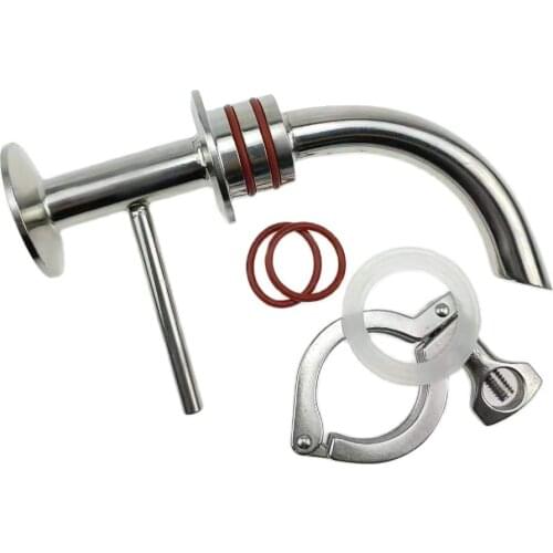 3/4" (19mm) Rotating Racking Arm 1.5" (50.5mm OD)Tri Clamp Dip Tube for Non-Jacketed Fermenters Nano/Homebrew
