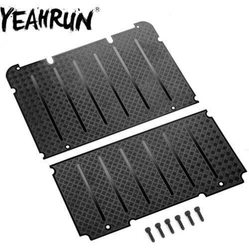 YEAHRUN Metal Skylight Roof Rack Anti-skid Plate Luggage Carrier Board Plates for Defender TRX4 RC Car