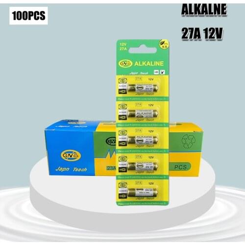 100PCS 27A 12V Batteries G27A MN27 MS27 GP27A A27 L828 V27GA Carbon Disposable battery For Doorbell alarm remote control