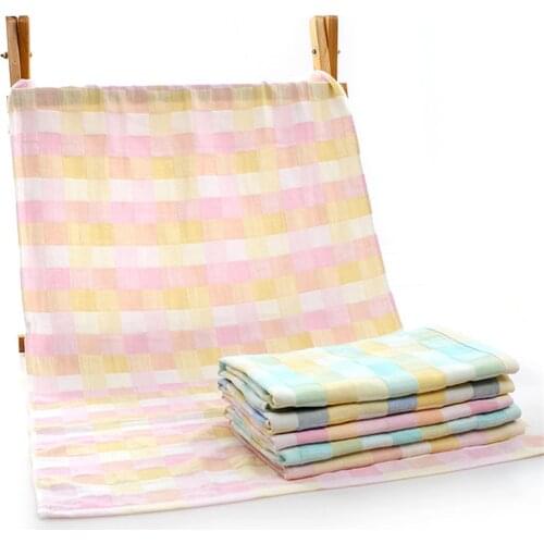 70x140cm plaid bath towel thicken and pure cotton bath towel Bathroom Beach Towel for Adult Commodity Multifunction