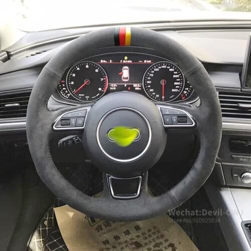 DIY suede Car Steering Wheel Cover for MG MG6 ZS MG5 MG3f HS Accessories wear-resistant car accessories Auto parts