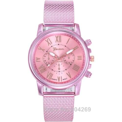Hot PVC Watches Hot Gold Bracelet Hot Wholesale Women Dress Rose Gold Case Geneva Wristwatch