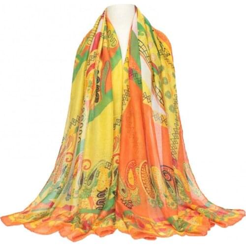 Womens Scarf Voile Scarf Wraps Women Ethnic Style Wrap Printed Cotton Linen Shawl Decor Photo Props