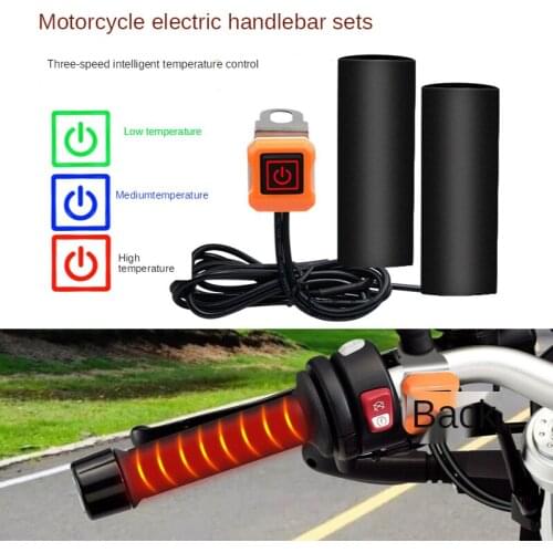 A Pair Of Electric Heating Handle Motorcycle Handlebar Heated Grips Handle Winter Warm Handlebars