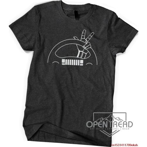 XJ jee p Wave Shirt- Soft Grey Shirt- XJ Cherokee jee p