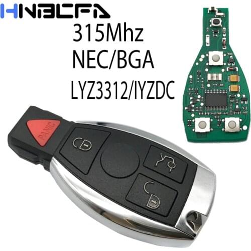 4 Buttons Smart Car Key 315Mhzr For Mercedes-Benz W169 W245 W203 W208 W209 W204 W210 W211 2001-2010 NEC/BGA / LYZ3312/ IYZDC
