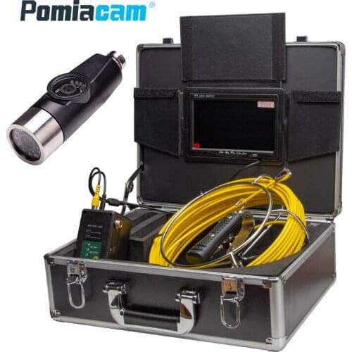WP90E 60M cable Dual cameras DVR Pipe Inspection Video Endoscope Camera Waterproof Drain Pipe Sewer Inspection System