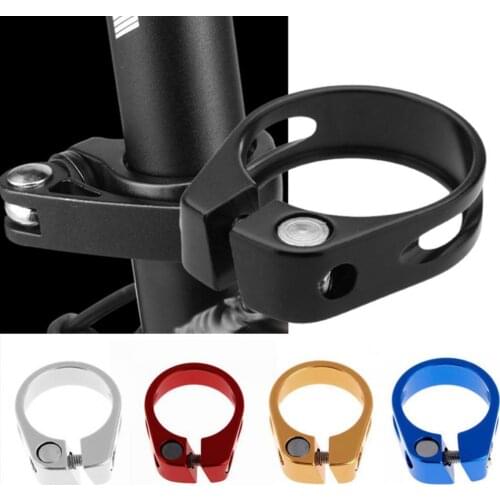 Bicycle Seatpost Clamp Sturdy Quick Release Aluminum Alloy Wear-resistant Bike Tube Clamp for MTB Road Bike Seat Post Clamp