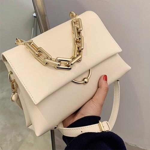 Fashion Chain Crossbody Bags Women Brand Design Shopping Shoulder Bag Ladies Luxury Trend Solid Color Small Square Bag Handbag