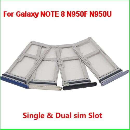 1pcs For Samsung Galaxy Note 8 N950 N950U N950F N9500 N950FD Single Dual Sim Card Tray & Micro SD Memory Card Slot Holder