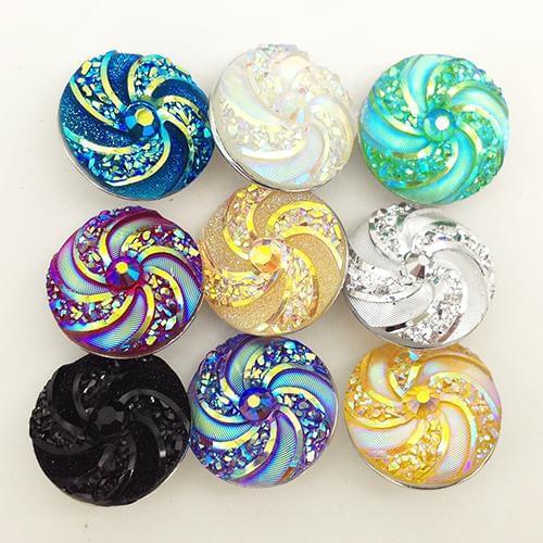 SZ1012 10PCs resin Snap Interchangeable Ginger Snap Jewelry Snap Button 18mm