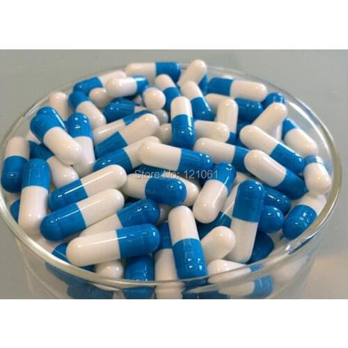 2# 200pcs,blue-white colored empty capsules size 2,hard gelatin empty capsules(joined or seperated capsule available!)