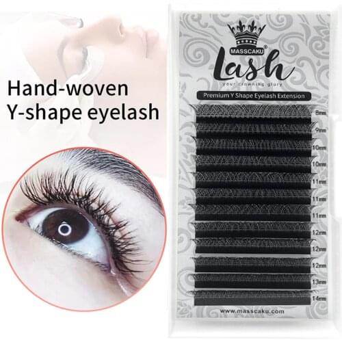 2021 new style Y-Shaped mink lashes faux Individual top quality False Eye Lashes Mink Eyelashes Extension With Custom Package