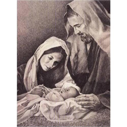 Diamond Painting full square round Accessory Rhinestone painting"holy Jesus"family Diamond Embroidery,Diy decor Pictures P1074