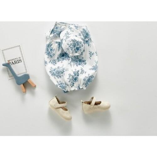 Angoubebe 202H31newborn baby rompers flower jumpsuit girls clothing baby clothes 100 % cotton boutiques children