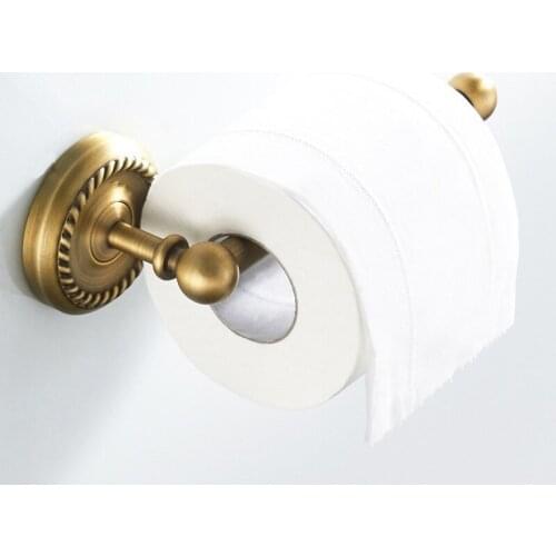 Antique Roll Holder Bronze Bathroom Gold Toilet Paper Towel Holders Chrome Kitchen Tissue Roll Toilet Paper Shelf White WY70903