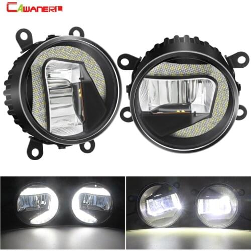2in1 Fog Light Assembly Car LED Fog Lamp + DRL White For Peugeot 207 307 301 308 408 407 607 2008 3008 4007 4008 5008 Bipper