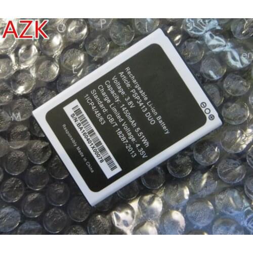 AZK New 1450mAh Replacement PSP3413 DUO Battery for Prestigio Wize LX3 PSP 3413 DUO PSP3413 DUO Mobile Cell Phone