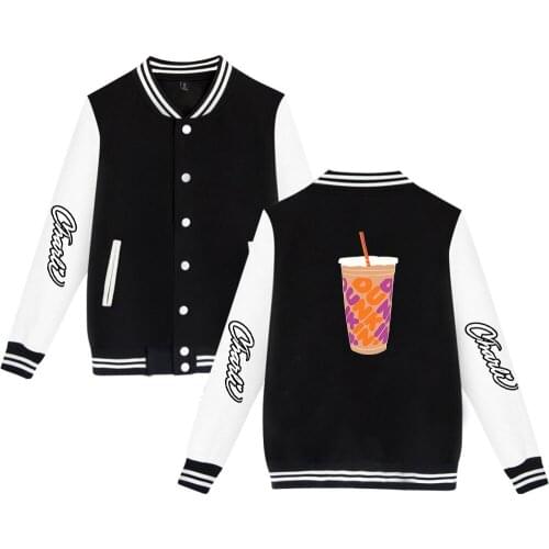 Ice Coffee Splatter Jackets baseball clothing Charli DAmelio uniform coat streetwear Hoodies harajuku Sweatshirt bomber Jacket