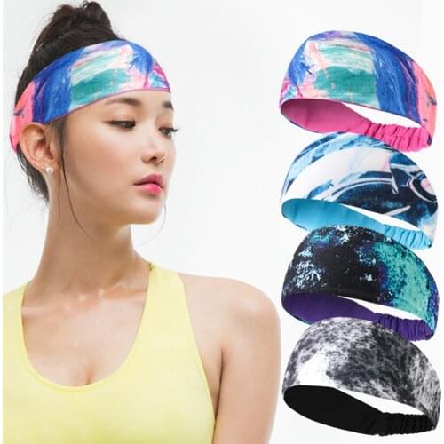Unisex Elastic Yoga Sweat Bands Running Headbands Absorbing Sweat Hair Bands Headwrap Sports Headwear Accessories