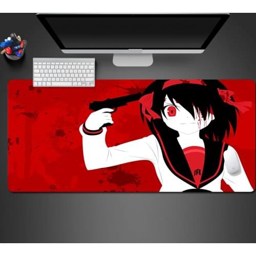Hot Selling Super Cool Anime Girl Blood Mouse Pad Modern Non - slip Fast Anime Game Mousepad Professional Computer Game Padmouse