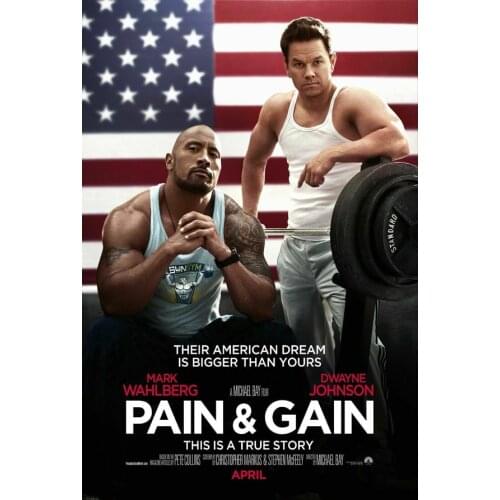 MT1299 Pain Gain Movie Wahlberg Dwayne Johnson Painting Art Poster Print Canvas Home Decor Picture Wall Print