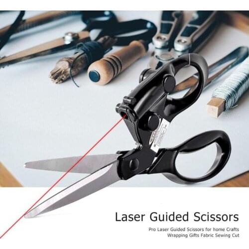 Laser Guided Fabric Scissors Trimmer Sewing Cut Straight Fast Paper Craft For home Crafts Wrapping Gifts Fabric Sewing Cutter