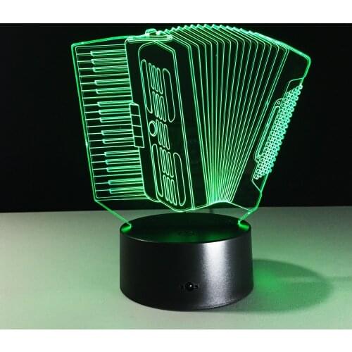LED Accordion 3D Lamp 7 Color RC Touch Switch Kids Night Light USB Atmosphere Lampe For Children Gift